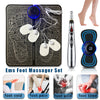 EMS Foot Massager Pad Portable Massage Mat Foot Acupoint Massage Muscle Stimulation Improve Blood Circulation Relief Pain USB